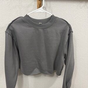 Stylish Gray Women's Crop Top